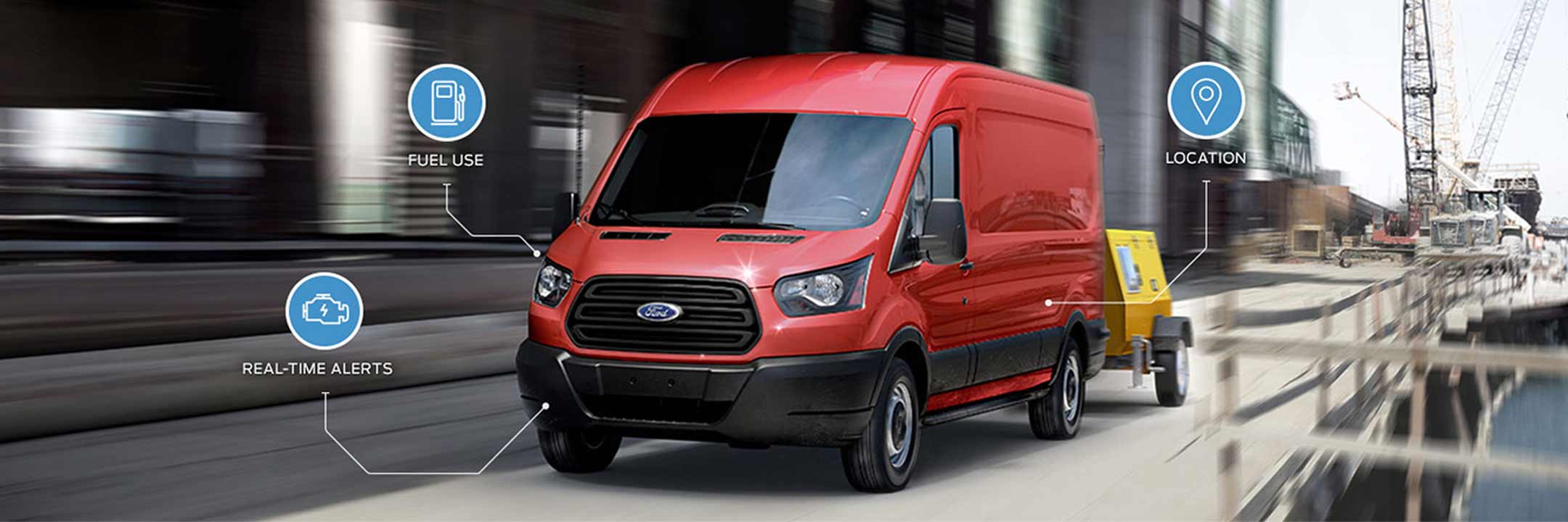 Ford Pro™ Software Data Service Red Transit Van